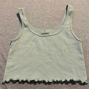 Garage lettuce hem crop top